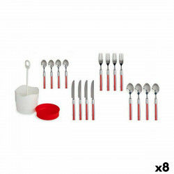 Cutlery Set Red Stainless...