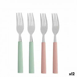 Fork Set Green Pink Silver...