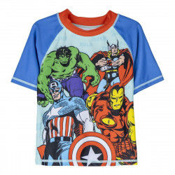 Bade-T-Shirt The Avengers Blau